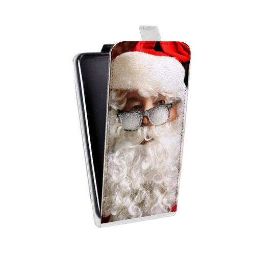 Дизайнерский вертикальный чехол-книжка для LG L70 Дед мороз и Санта