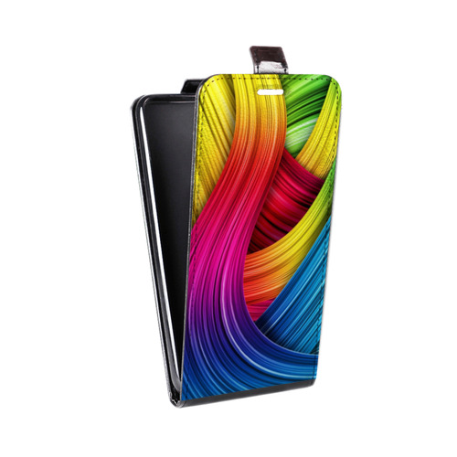 Дизайнерский вертикальный чехол-книжка для Samsung Galaxy J7 Геометрия радости