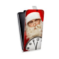 Дизайнерский вертикальный чехол-книжка для HTC Desire 601 Дед мороз и Санта