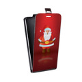 Дизайнерский вертикальный чехол-книжка для LG L70 Дед мороз и Санта