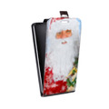 Дизайнерский вертикальный чехол-книжка для LG Optimus G2 mini Дед мороз и Санта
