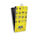 Дизайнерский вертикальный чехол-книжка для Samsung Galaxy Core Губка Боб