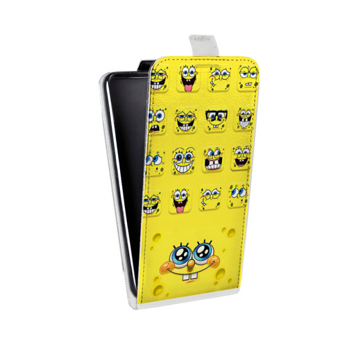 Дизайнерский вертикальный чехол-книжка для Alcatel Idol 5S Губка Боб