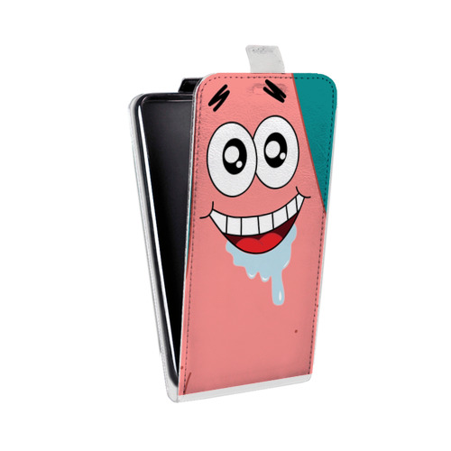 Дизайнерский вертикальный чехол-книжка для Motorola Moto G7 Play Губка Боб