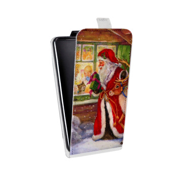 Дизайнерский вертикальный чехол-книжка для Lenovo Vibe K5 Дед мороз и Санта (на заказ)