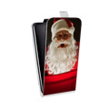 Дизайнерский вертикальный чехол-книжка для Iphone 12 Pro Дед мороз и Санта