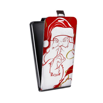 Дизайнерский вертикальный чехол-книжка для Alcatel One Touch Pop D5 Дед мороз и Санта (на заказ)