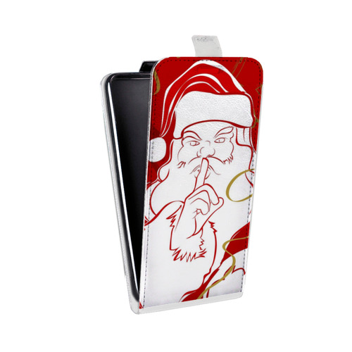 Дизайнерский вертикальный чехол-книжка для LG G7 Fit Дед мороз и Санта