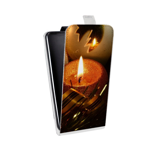 Дизайнерский вертикальный чехол-книжка для Huawei Mate 10 Новогодние свечки