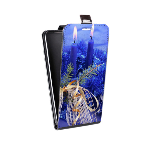 Дизайнерский вертикальный чехол-книжка для LG Optimus G2 mini Новогодние свечки