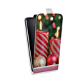Дизайнерский вертикальный чехол-книжка для Nokia 2.2 Новогодние свечки