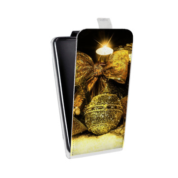 Дизайнерский вертикальный чехол-книжка для ASUS Zenfone 2 Laser Новогодние свечки (на заказ)