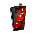 Дизайнерский вертикальный чехол-книжка для Realme 7 Pro Новогодние свечки