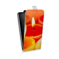 Дизайнерский вертикальный чехол-книжка для Lenovo A859 Ideaphone Новогодние свечки
