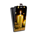 Дизайнерский вертикальный чехол-книжка для Alcatel One Touch Pop D3 Новогодние свечки