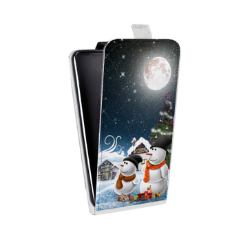 Дизайнерский вертикальный чехол-книжка для Lenovo Vibe K5 Снеговики (на заказ)