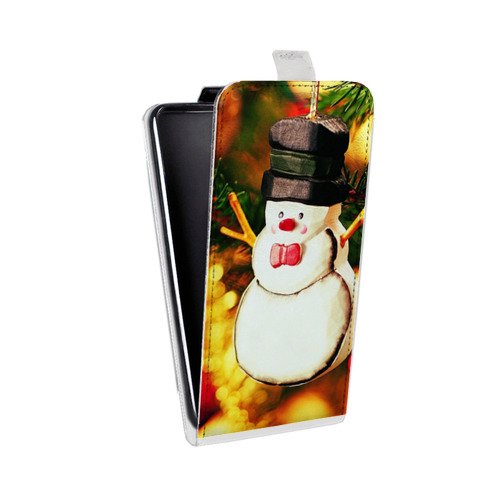 Дизайнерский вертикальный чехол-книжка для LG G7 Fit Снеговики
