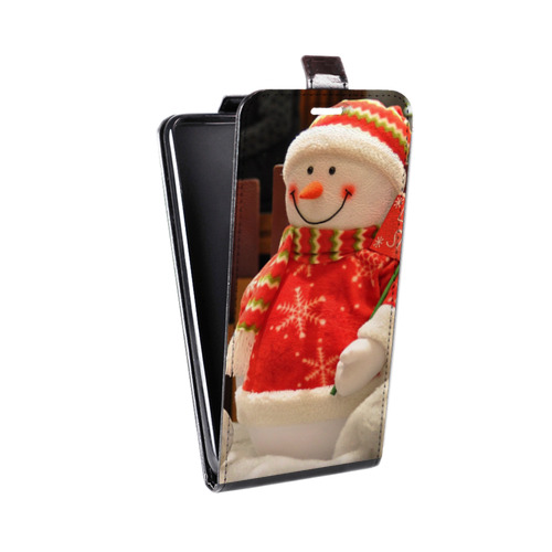 Дизайнерский вертикальный чехол-книжка для Iphone 11 Pro Снеговики