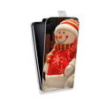 Дизайнерский вертикальный чехол-книжка для Iphone 12 Pro Снеговики
