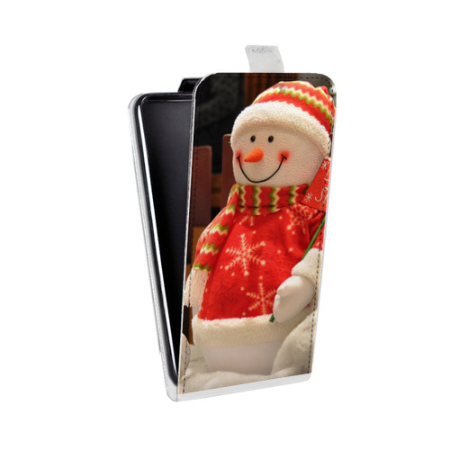 Дизайнерский вертикальный чехол-книжка для HTC One X10 Снеговики
