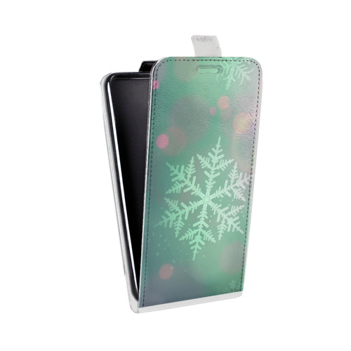 Дизайнерский вертикальный чехол-книжка для Iphone 12 Pro Снежинки