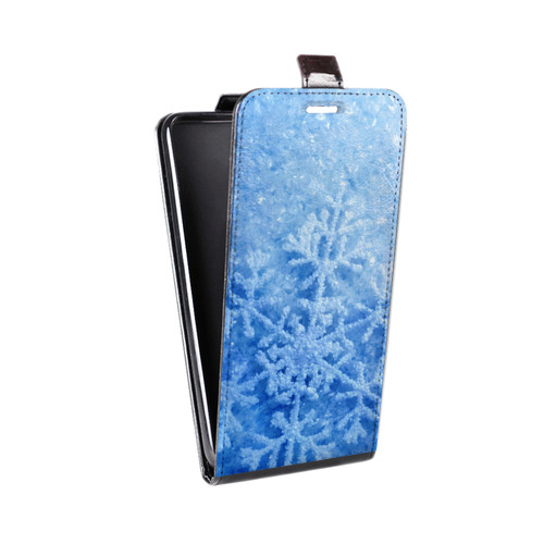 Дизайнерский вертикальный чехол-книжка для LG Optimus G2 mini Снежинки