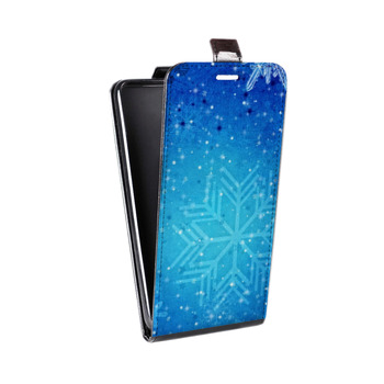 Дизайнерский вертикальный чехол-книжка для HTC Desire V Снежинки (на заказ)