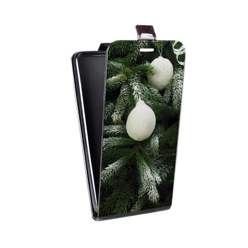 Дизайнерский вертикальный чехол-книжка для Huawei P30 Lite Новогодняя хвоя