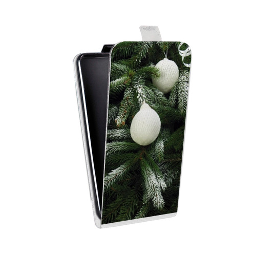 Дизайнерский вертикальный чехол-книжка для HTC Desire 601 Новогодняя хвоя