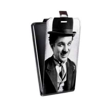Дизайнерский вертикальный чехол-книжка для Samsung Galaxy S8 Plus Чарли Чаплин (на заказ)