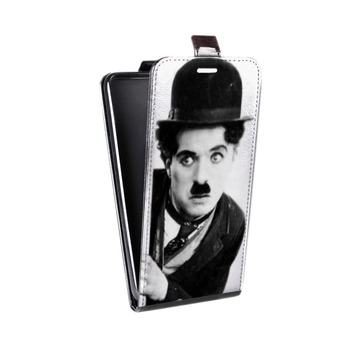 Дизайнерский вертикальный чехол-книжка для Samsung Galaxy S8 Plus Чарли Чаплин (на заказ)
