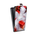 Дизайнерский вертикальный чехол-книжка для Huawei P30 Lite Новогодняя хвоя