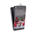 Дизайнерский вертикальный чехол-книжка для Samsung Galaxy A30 Новогодняя хвоя