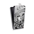 Дизайнерский вертикальный чехол-книжка для HTC Desire 601 Юрий Гагарин