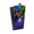 Дизайнерский вертикальный чехол-книжка для HTC Desire 530 Новогодняя хвоя
