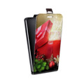Дизайнерский вертикальный чехол-книжка для HTC Desire 530 Новогодняя хвоя