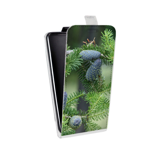 Дизайнерский вертикальный чехол-книжка для LG L70 Новогодняя хвоя