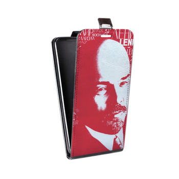 Дизайнерский вертикальный чехол-книжка для Alcatel One Touch Pop D5 Владимир Ленин (на заказ)