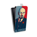Дизайнерский вертикальный чехол-книжка для HTC Desire 601 Владимир Ленин
