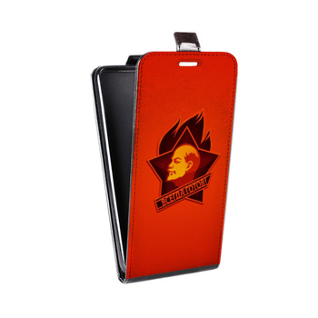 Дизайнерский вертикальный чехол-книжка для Iphone 7 Владимир Ленин (на заказ)