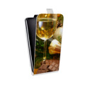 Дизайнерский вертикальный чехол-книжка для ASUS ZenFone 5 Lite Новогодние бокалы