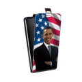 Дизайнерский вертикальный чехол-книжка для Alcatel Shine Lite Барак Обама