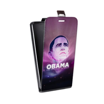 Дизайнерский вертикальный чехол-книжка для Huawei P10 Барак Обама (на заказ)