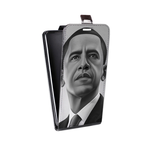 Дизайнерский вертикальный чехол-книжка для Asus ZenFone 3 Deluxe Барак Обама
