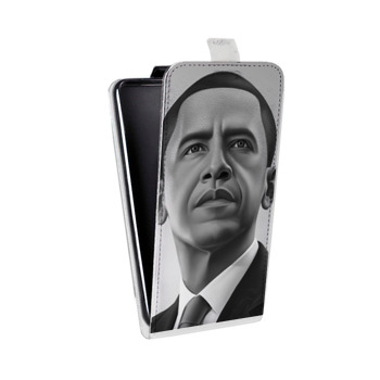 Дизайнерский вертикальный чехол-книжка для Samsung Galaxy J1 mini Prime (2016) Барак Обама (на заказ)