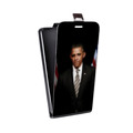 Дизайнерский вертикальный чехол-книжка для Alcatel 3 Барак Обама