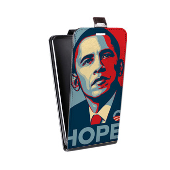 Дизайнерский вертикальный чехол-книжка для Iphone 7 Барак Обама (на заказ)