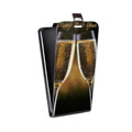 Дизайнерский вертикальный чехол-книжка для Samsung Galaxy A50 Новогодние бокалы