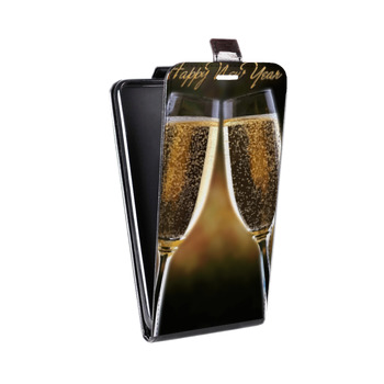 Дизайнерский вертикальный чехол-книжка для Samsung Galaxy S8 Plus Новогодние бокалы (на заказ)