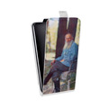 Дизайнерский вертикальный чехол-книжка для HTC Desire 530 Лев Толстой